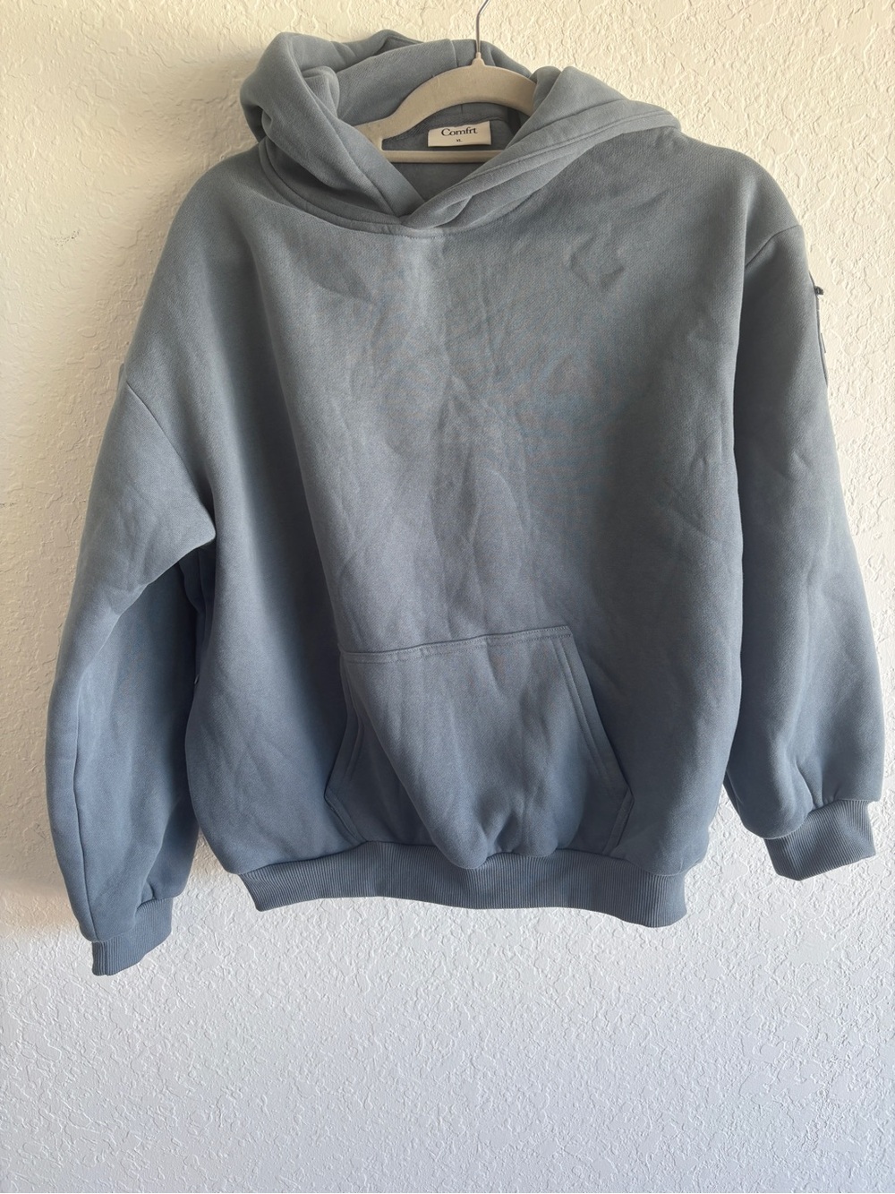 Comfrt Hoodie Youth XL Fits Women’s XS Blue Slate Gray Like New